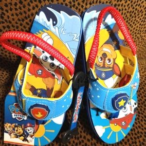 Nickelodeon- NWT Paw Patrol Boys "LIGHTS UP"!!! Flip Flops Sandals- Size 5/6